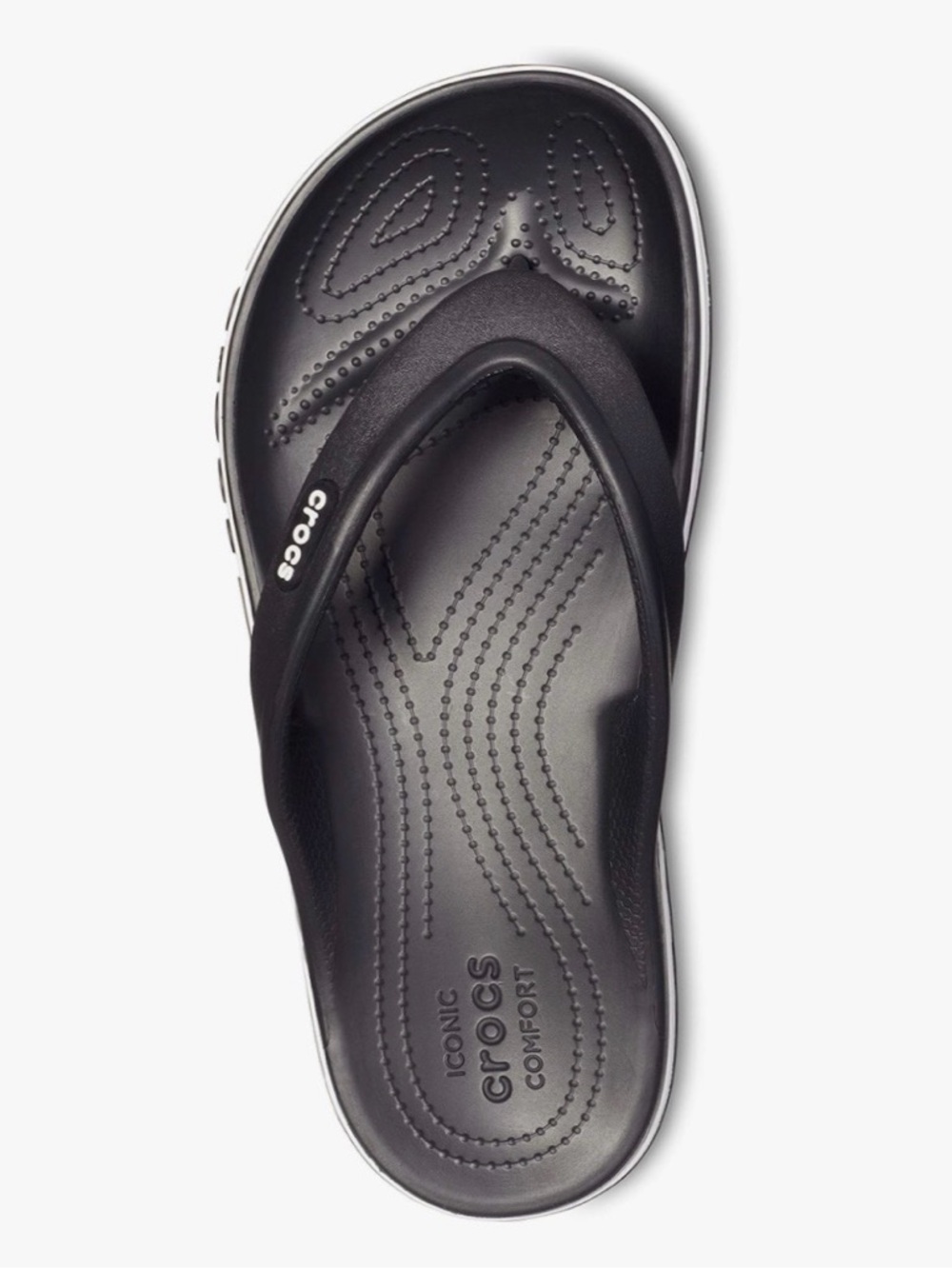 Crocs Bayaband Flip Flop Sandals -
Black & White | Size 8 NWT - Picture 2 of 11